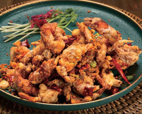 402 Deep Fried Soft Shell Crab Sautéed With Fried Garlic 避風塘軟殼蟹